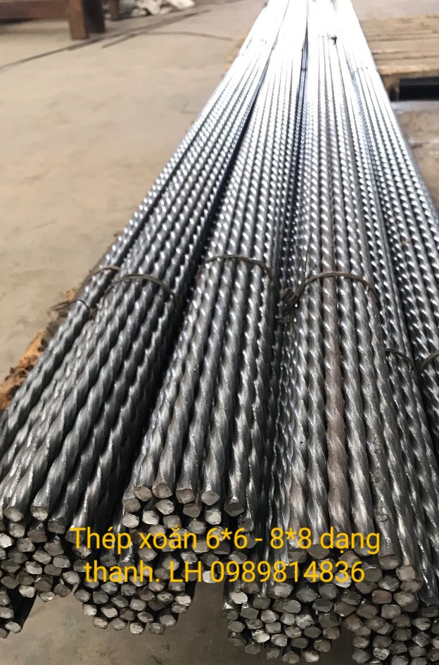 THÉP VUÔNG XOẮN GIÁ TỐT, 6X6, 8X8, 12X12, THÉP VUÔNG ĐẶC XOẮN 